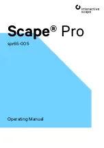 Предварительный просмотр 1 страницы interactive scape Scape Pro spr65-005 Operating Manual