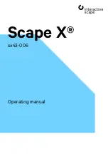 interactive scape Scape X sx43-006 Operating Manual preview