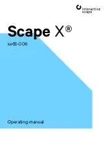 interactive scape Scape X sx65-006 Operating Manual preview