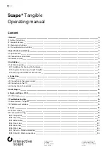 Предварительный просмотр 2 страницы interactive scape Tangible st55-005 Operating Manual