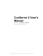 Interactive Technologies CueServer 2 User Manual preview