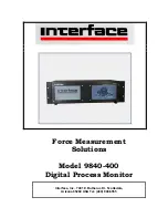 Preview for 1 page of Interface 9840-400 Manual