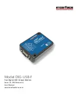 Preview for 1 page of Interface DIG-USB-F User Manual