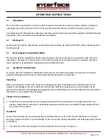 Preview for 3 page of Interface ITL Operator Instructions Manual