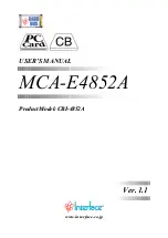 Предварительный просмотр 1 страницы Interface MCA-E4852A User Manual