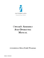 Предварительный просмотр 1 страницы Interflex Gold series Owner'S Assembly And Operating Manual