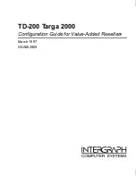 Intergraph TD-200 Targa 2000 Configuration Manual For Value-Added Resellers предпросмотр