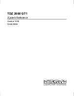 Предварительный просмотр 1 страницы Intergraph TDZ 2000 GT1 System Reference Manual