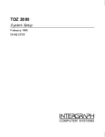 Preview for 1 page of Intergraph TDZ 2000 System Setup