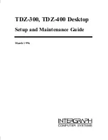 Предварительный просмотр 1 страницы Intergraph TDZ-300 Setup And Maintenance Manual