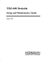 Предварительный просмотр 1 страницы Intergraph TDZ-400 Deskside Setup And Maintenance Manual