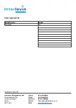 Interlevin Mercatus X6 User Manual preview