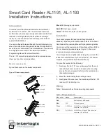 Preview for 1 page of Interlogix AL1191 Installation Instructions