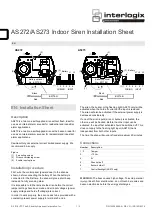 Preview for 1 page of Interlogix AS272 Installation Sheet