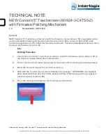 Preview for 1 page of Interlogix Concord 5" Touchscreen Technical Note