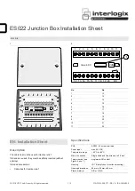Preview for 1 page of Interlogix ES022 Installation Sheet