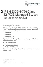 Предварительный просмотр 1 страницы Interlogix GE-DSH-82-PoE Installation Sheet