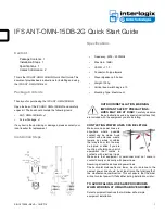 Preview for 1 page of Interlogix IFS ANT-OMN-15DB-2G Quick Start Manual