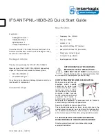 Preview for 1 page of Interlogix IFS ANT-PNL-18DB-2G Quick Start Manual