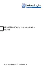Предварительный просмотр 1 страницы Interlogix IFS ESP-300 Quick Installation Manual