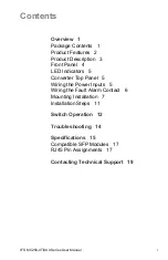 Preview for 3 page of Interlogix IFS MC250-4T Series User Manual