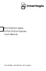 Preview for 1 page of Interlogix IFS POE201-MS/4 User Manual