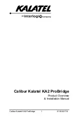 Preview for 1 page of Interlogix Kalatel CBR-PB2-KA2 Product Overview & Installation Manual
