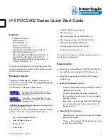 Preview for 1 page of Interlogix POC2502 Series Quick Start Manual