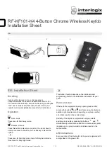 Preview for 1 page of Interlogix RF-KF101-K4 Installation Sheet