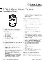 Preview for 1 page of Interlogix RF354I4 Installation Sheet