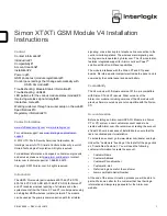 Preview for 1 page of Interlogix Simon XTi Installation Instructions Manual