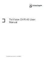 Preview for 1 page of Interlogix TruVision DVR 40 User Manual