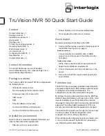 Preview for 1 page of Interlogix TruVision NVR 50 Quick Start Manual