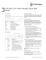 Interlogix TVE-DEC10 Quick Start Manual preview