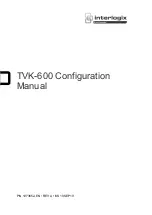 Preview for 1 page of Interlogix TVK-600 Configuration Manual