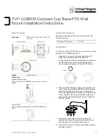 Interlogix TVP-CCBWM Installation Instructions предпросмотр