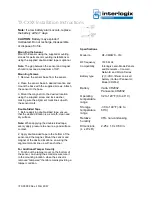 Preview for 2 page of Interlogix TX-C series Installation Instructions