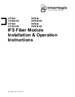 Preview for 1 page of Interlogix VR7820 Installation & Operation Instructions