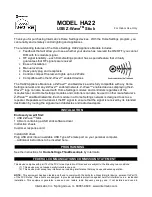 Preview for 1 page of Intermatic CU-M001-SA / CU-M001-SB Home Settings HA22 Quick Start Manual