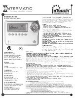 Intermatic InTouch CA7100 User Manual preview