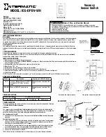 Предварительный просмотр 1 страницы Intermatic IOS-DPBV-WH Quick Start Manual