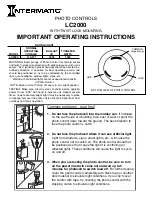 Preview for 1 page of Intermatic LC2000 Important Operating Instructions