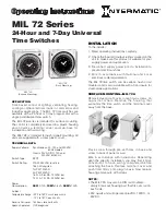Intermatic MIL 72 Series Operating Instructions preview