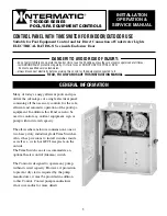 Preview for 1 page of Intermatic T10000R SERIES Installation, Operation & Service Manual