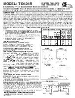 Preview for 1 page of Intermatic T10404R Manual