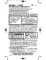 Intermatic T106R Supplementary Manual preview