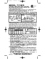 Intermatic T174CR Supplementary Manual предпросмотр