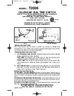 Intermatic T2006 Supplementary Manual preview