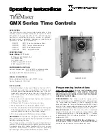 Предварительный просмотр 1 страницы Intermatic TimeMaster GMX Series Operating Instructions