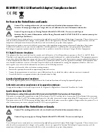 Intermec BSM-RN41 Compliance Insert preview